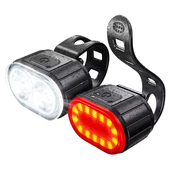 Lampkit fram och bak för cykel, alla delar i setet