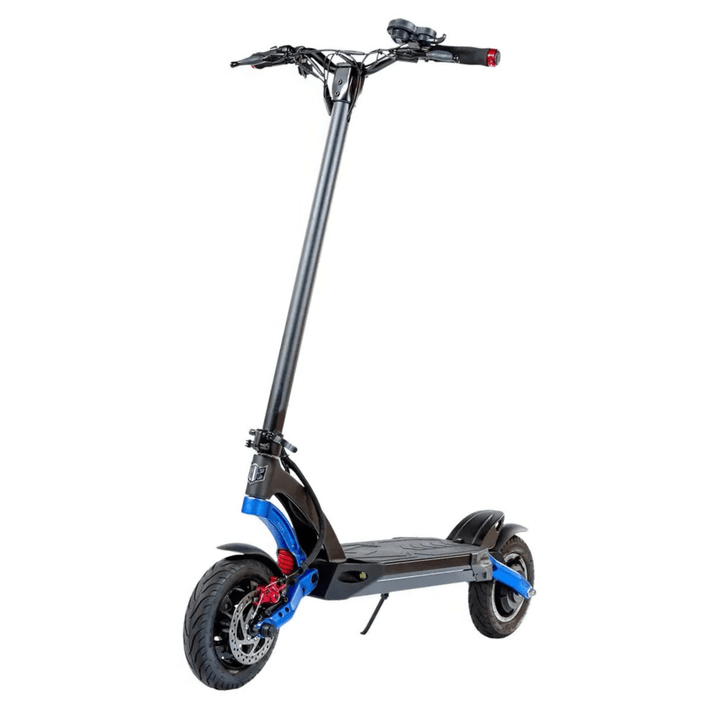 KAABO MANTIS 10 ECO elsparkcykel snett framifrån i färgen blå