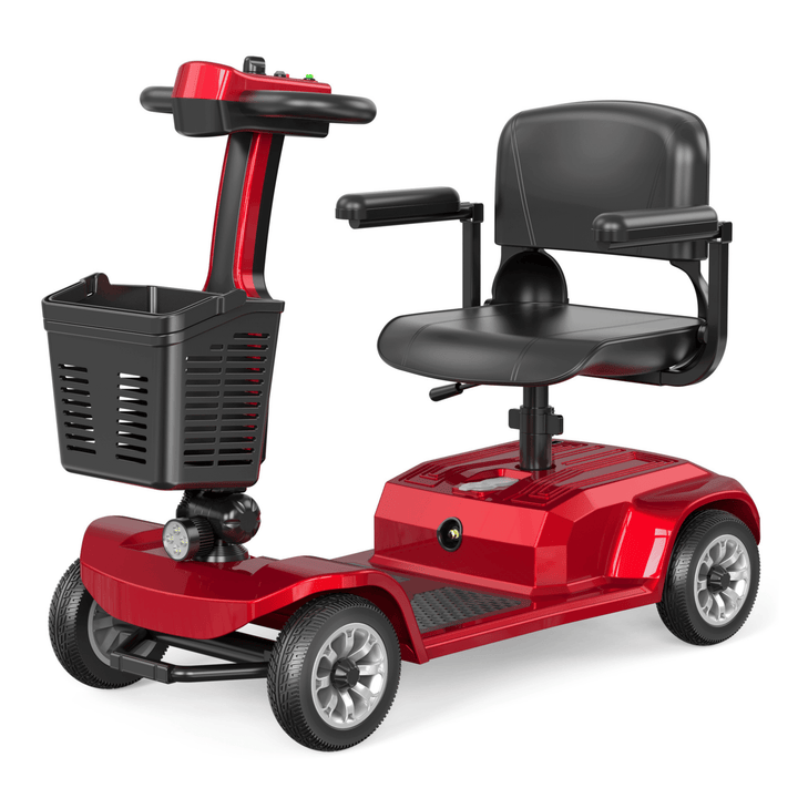 SEEDREAM X-02 permobil snett framifrån i färgen röd