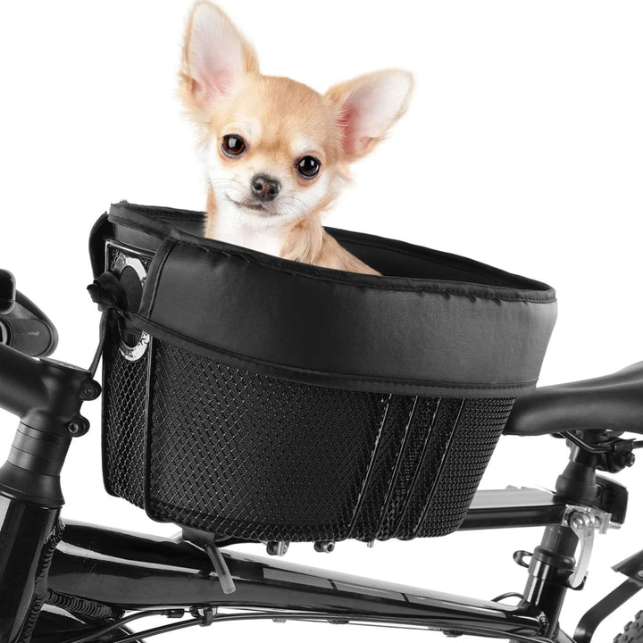 Smart hundkorg för cykel med en hund i