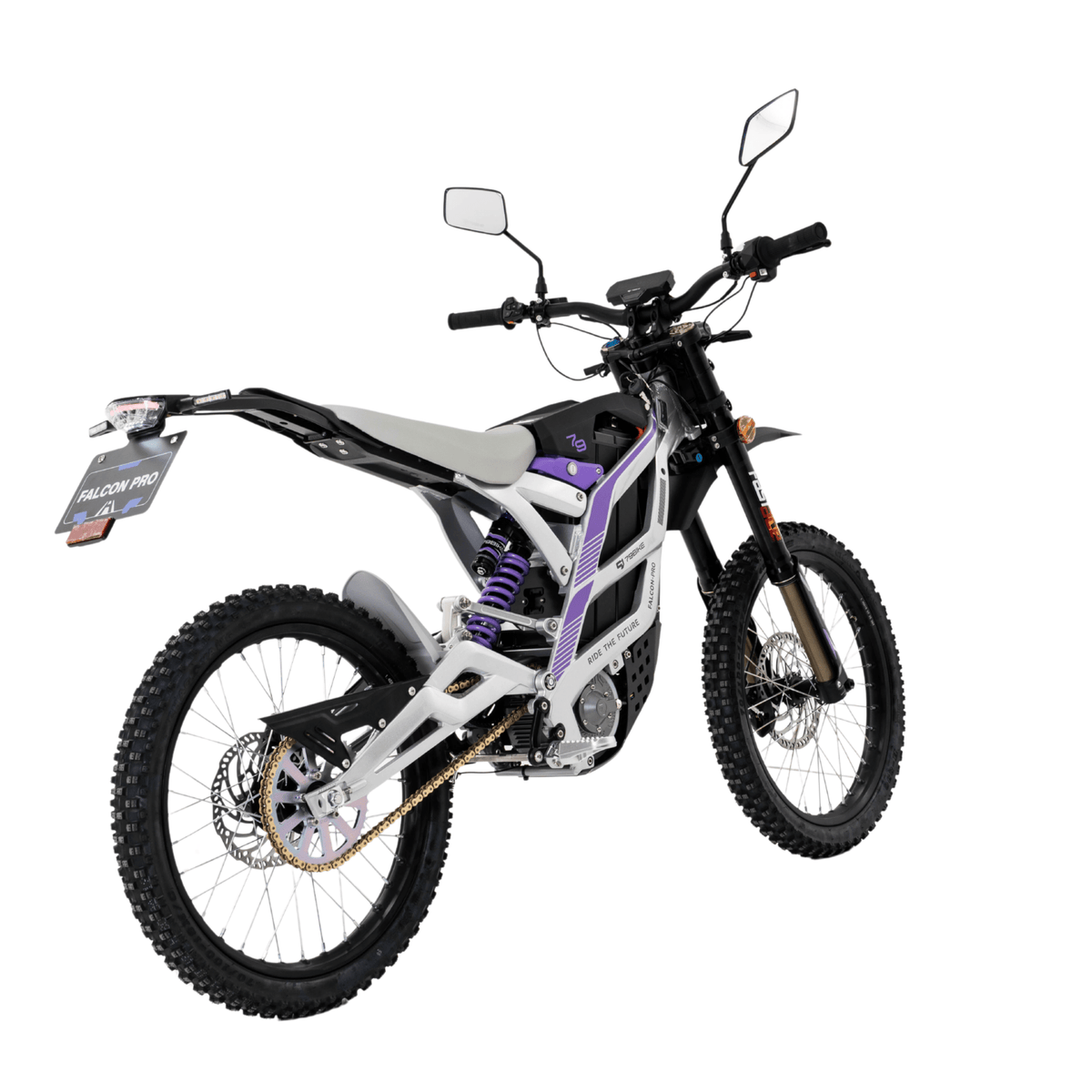 79BIKE Falcon Pro RL el-cross snett framifrån i färgen vit