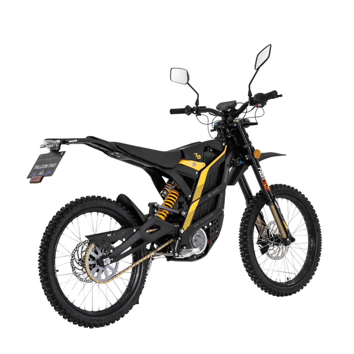 79BIKE Falcon Pro RL el-cross sedd från sidan i färgen svart