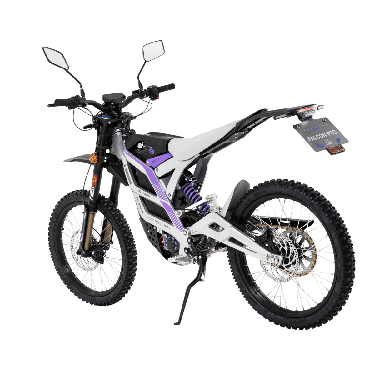 79BIKE Falcon Pro RL el-cross snett framifrån i färgen vit