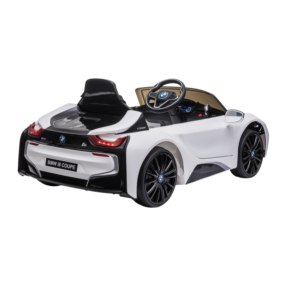 Elbil för barn BMW i8 Coupe med sadel – Wheelyshop