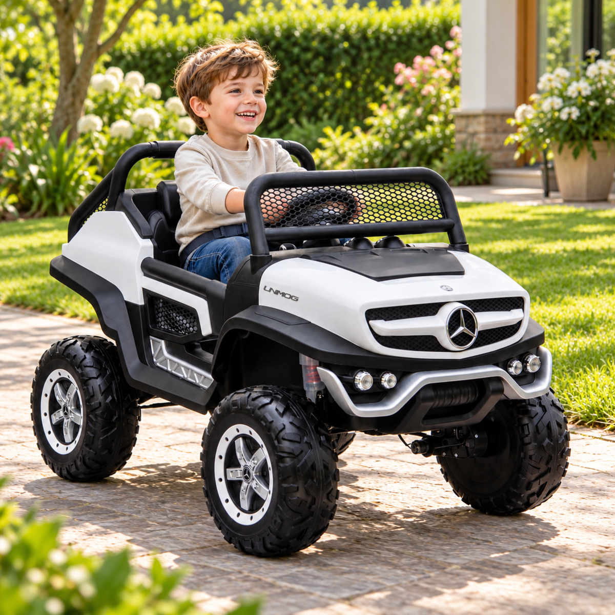 Elbil för barn Mercedes Benz Unimog Truck - Wheelyshop