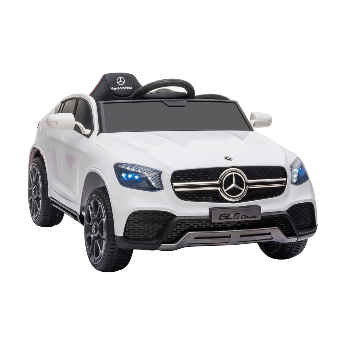 Elbil för barn Mercedes GLC Coupé med sadel – Wheelyshop