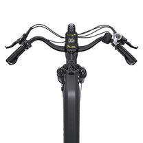 OneSport OT05 Max styre uppifrån med display, bromshandtag, växelreglage och ergonomiska handtag
