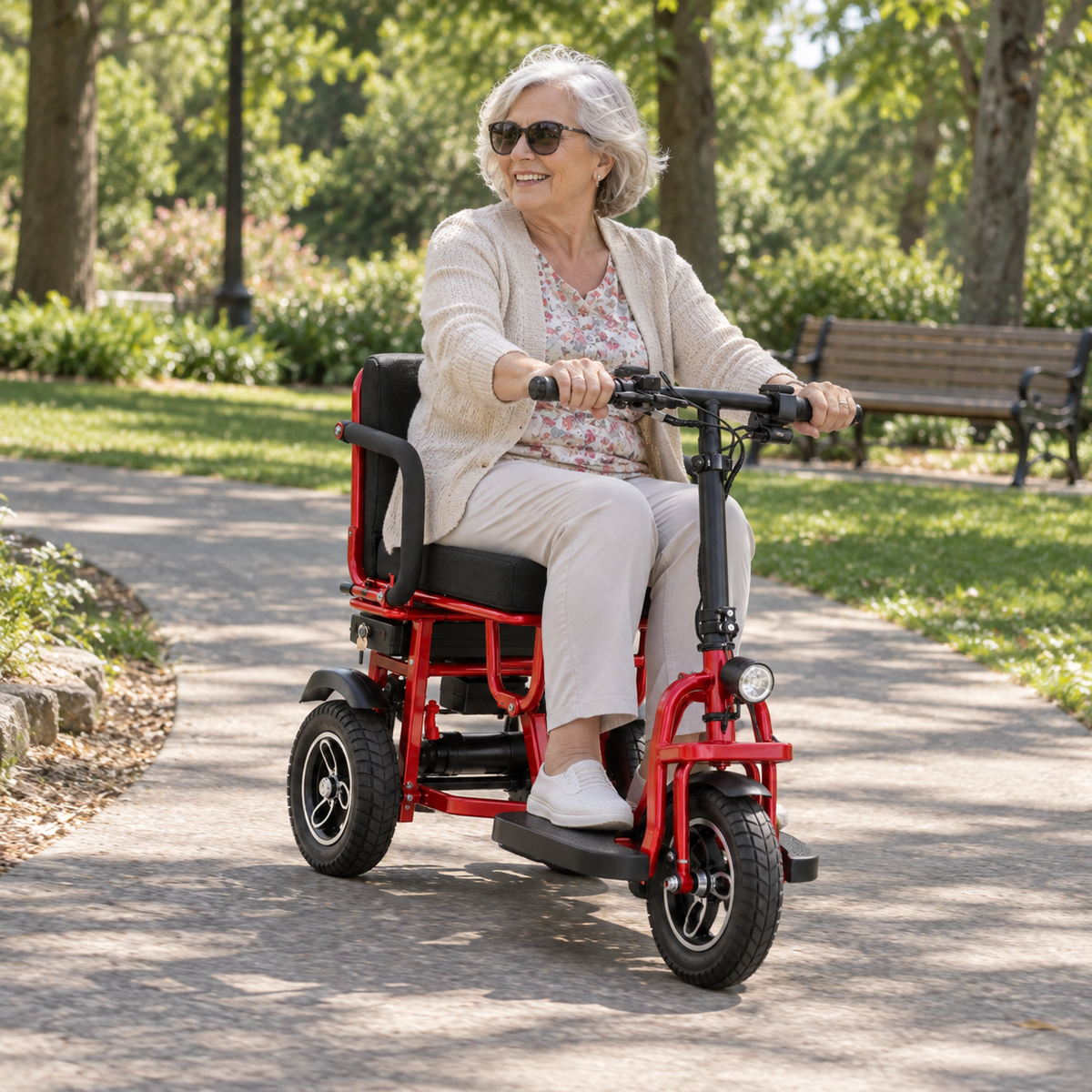 SJGOOD M2 BV FRT MB permobil med sits med armstöd – Wheelyshop