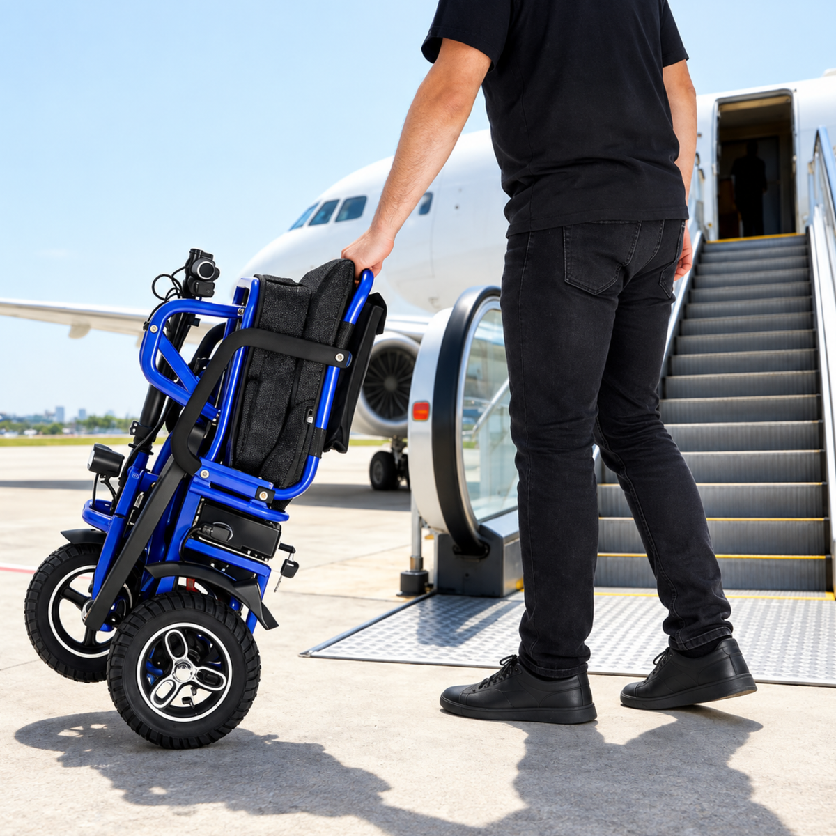 SJGOOD M2 BV FRT MB permobil med luftfyllda 10-tumsdäck – Wheelyshop