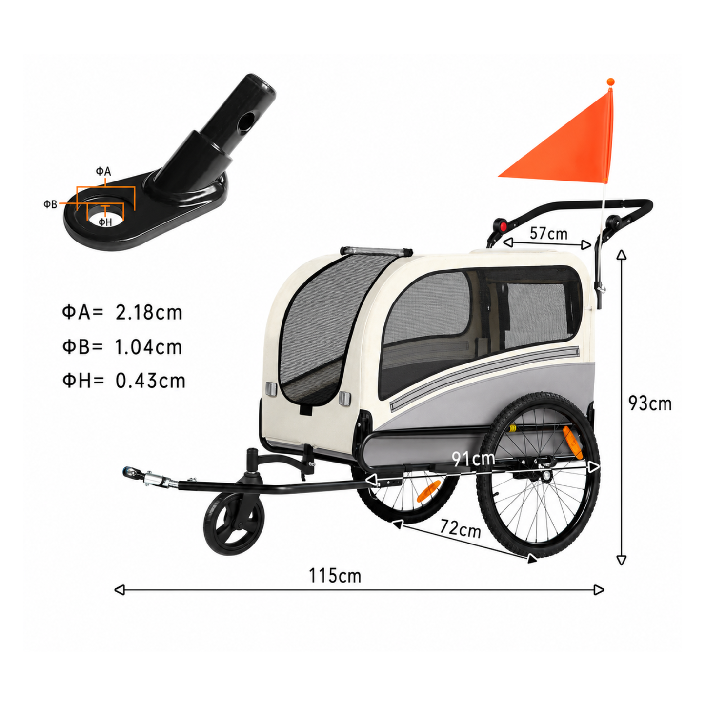 Smart husdjursvagn cykel 10202NS