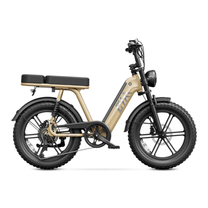 TST R7 fatbike-elcykel sedd från andra sidan i färgen beige
