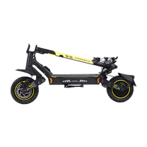 Wheely - H7 elsparkcykel från sidan med nedfälld styrstolpe och synligt stödben