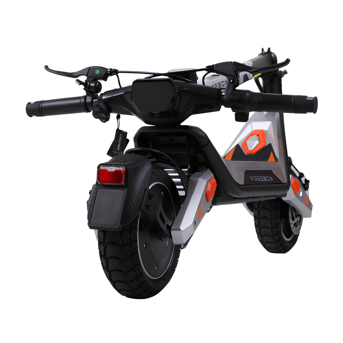 Wheely - J18 sedd bakifrån med styre, display, bakre stänkskärm och baklykta