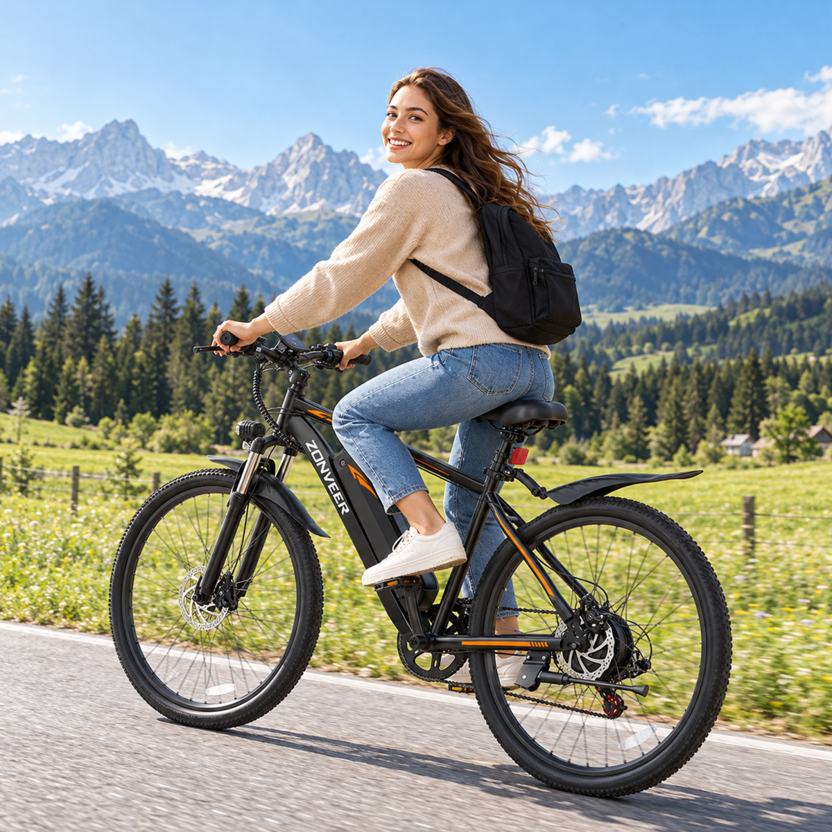 ZONVEER M26 elcykel med tändningsnyckel – Wheelyshop