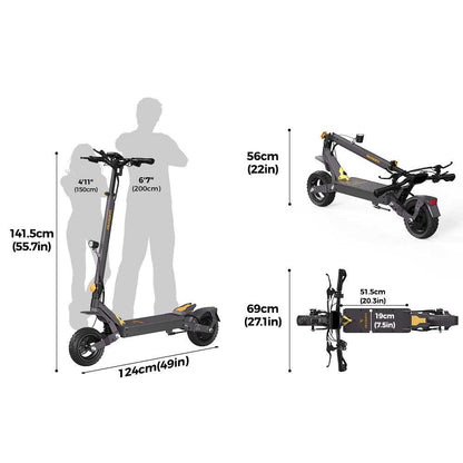 Ausom L1 - Elsparkcykel - Wheelyshop