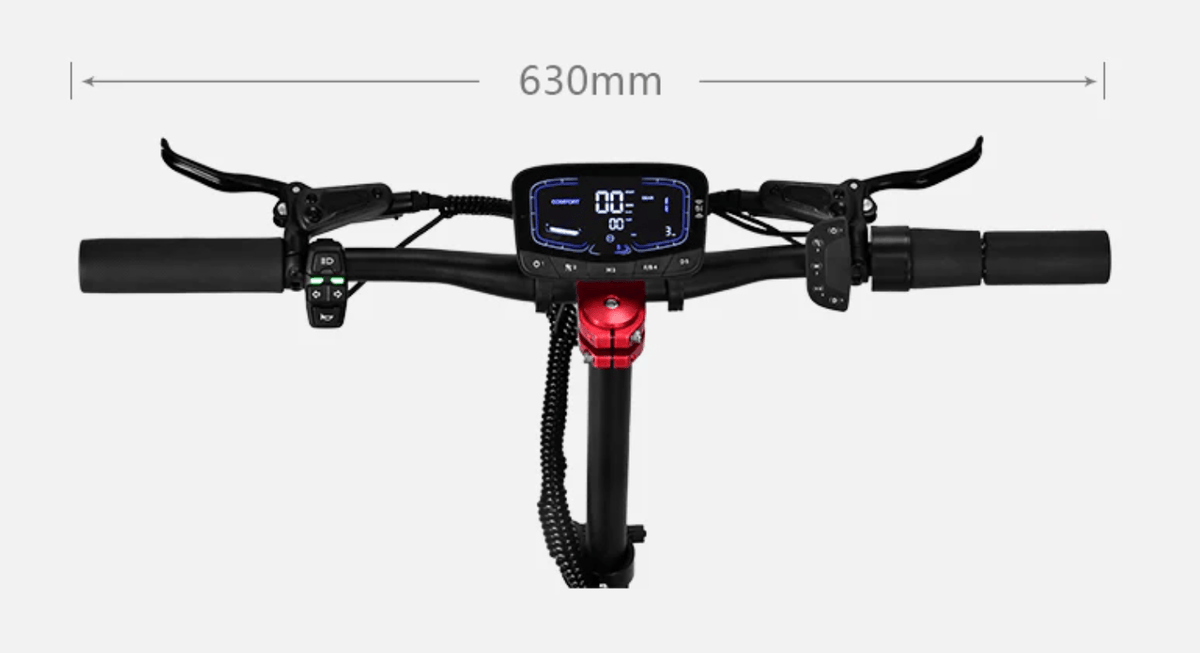 Måttskiss över BOYUEDA Q7 PRO MAX elsparkcykel