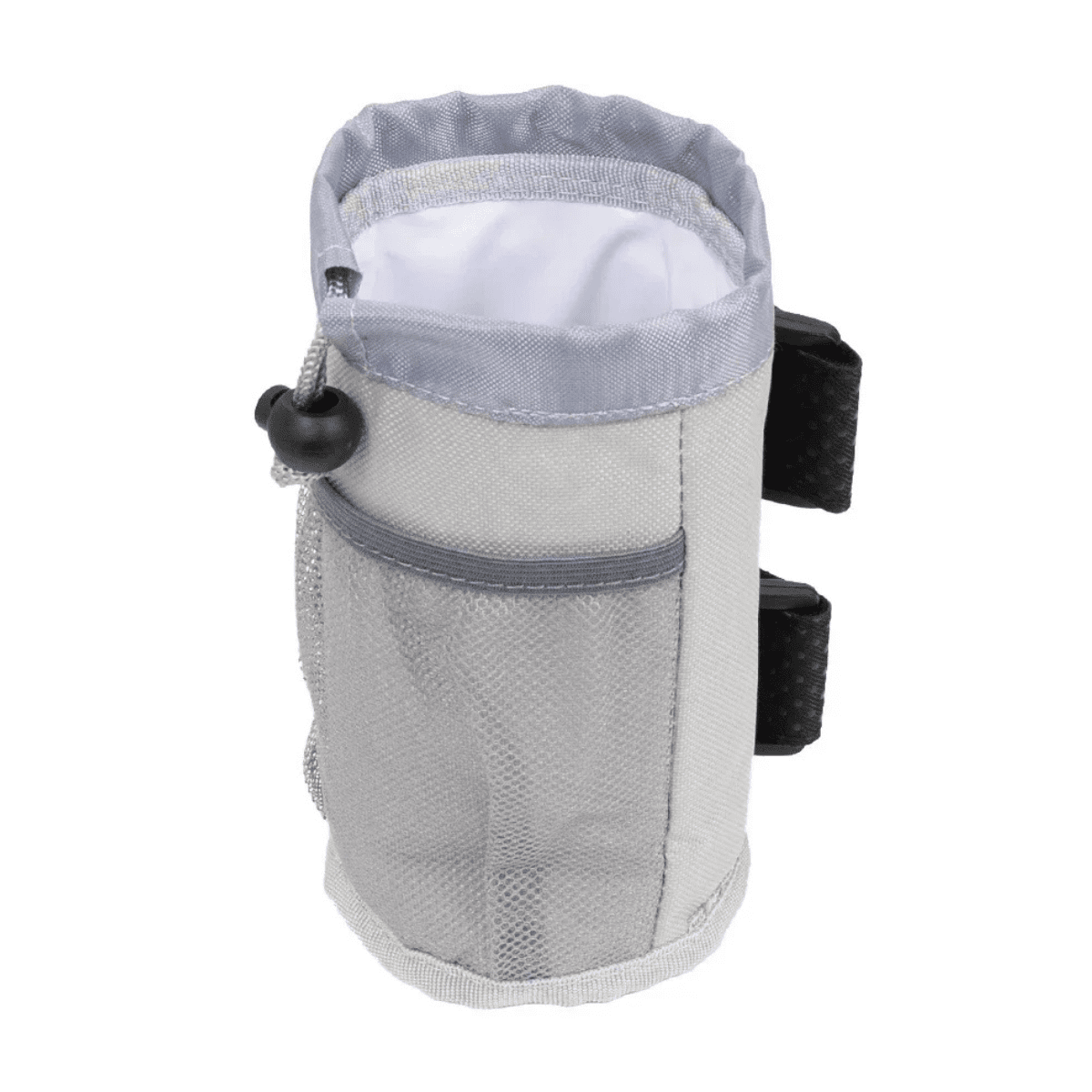 Flaskhållare Bag Edition i grått, sedd snett
