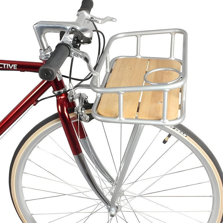 Cykelkorg Retro Edition på plats på cykeln