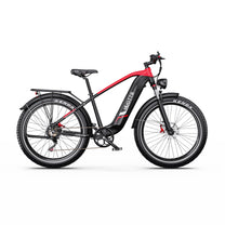 Duotts F26 Lite fatbike-elcykel sedd från sidan i färgen röd