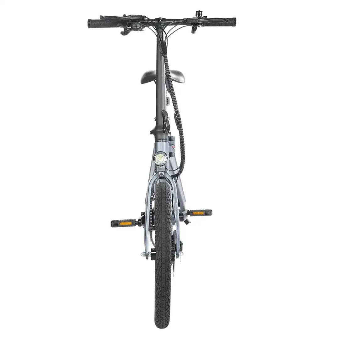 DYU T1 hopfällbar elcykel rakt framifrån