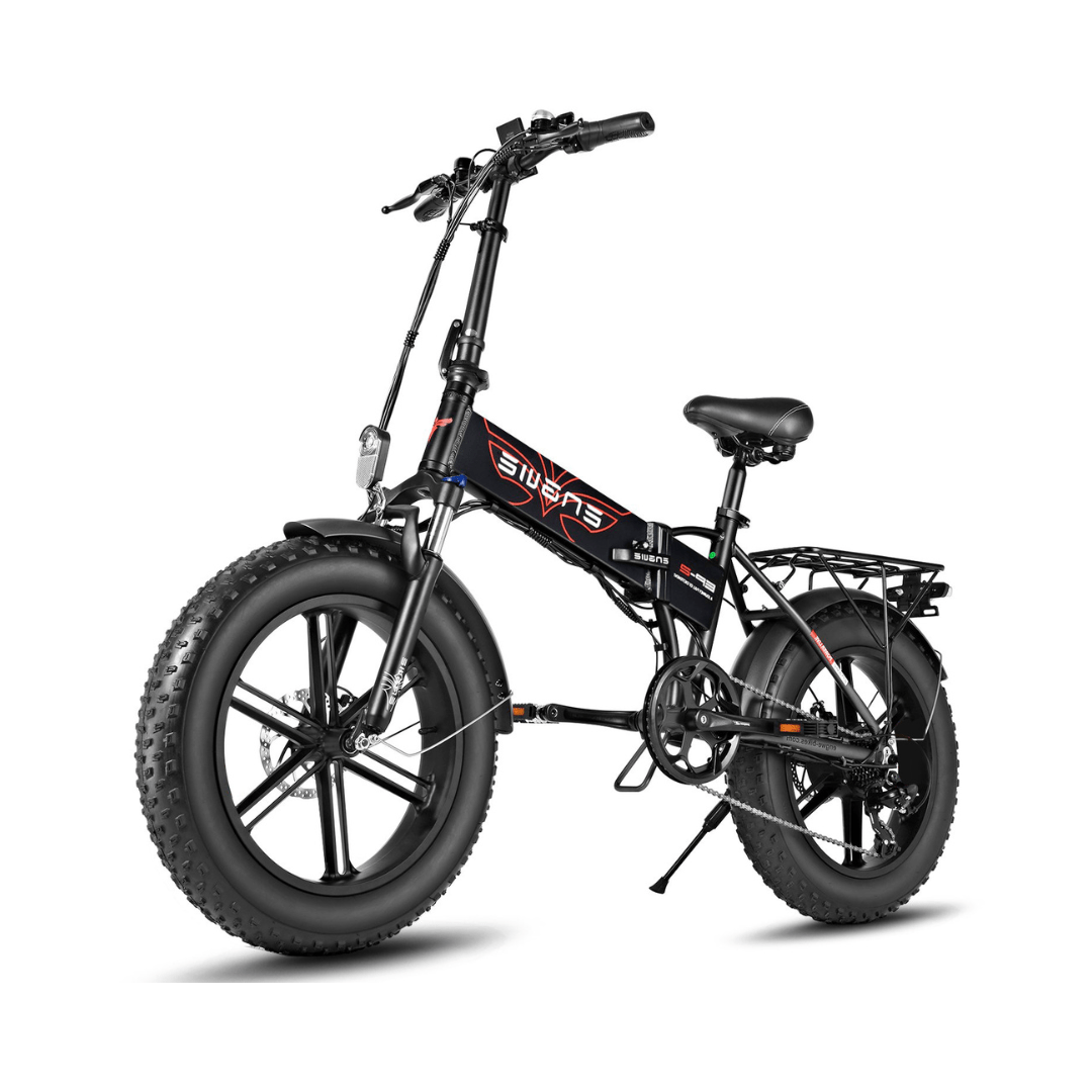 ENGWE EP-2 Pro hopfällbar fatbike-elcykel i brun färg, snett framifrån