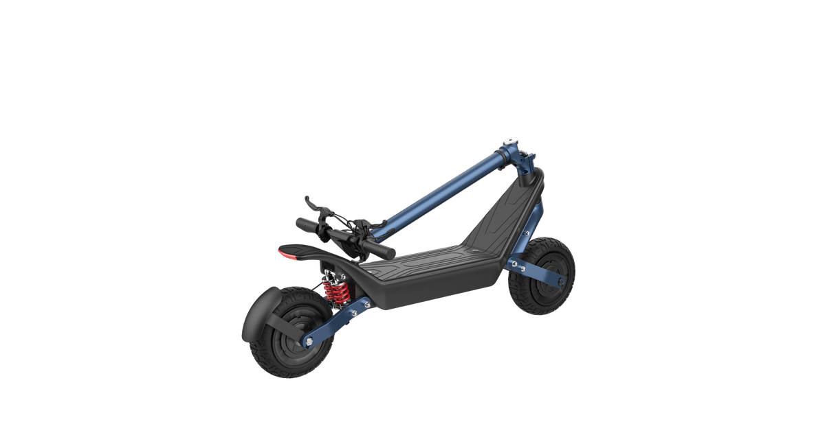 HX X10 elsparkcykel hopfälld snett framifrån