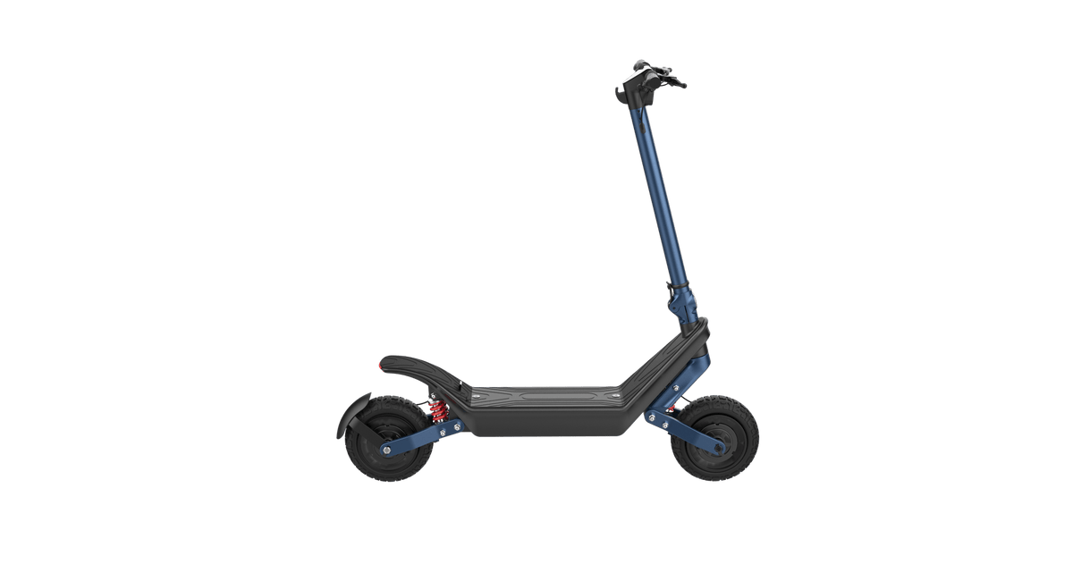HX X10 elsparkcykel snett framifrån från motsatt sida
