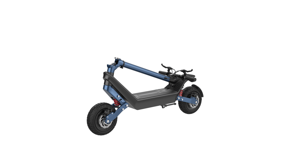 HX X10 elsparkcykel hopfälld snett framifrån
