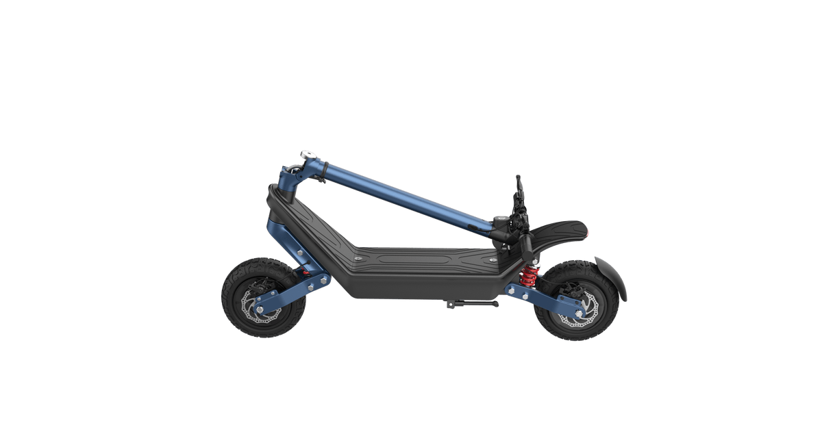 HX X10 elsparkcykel hopfälld snett framifrån