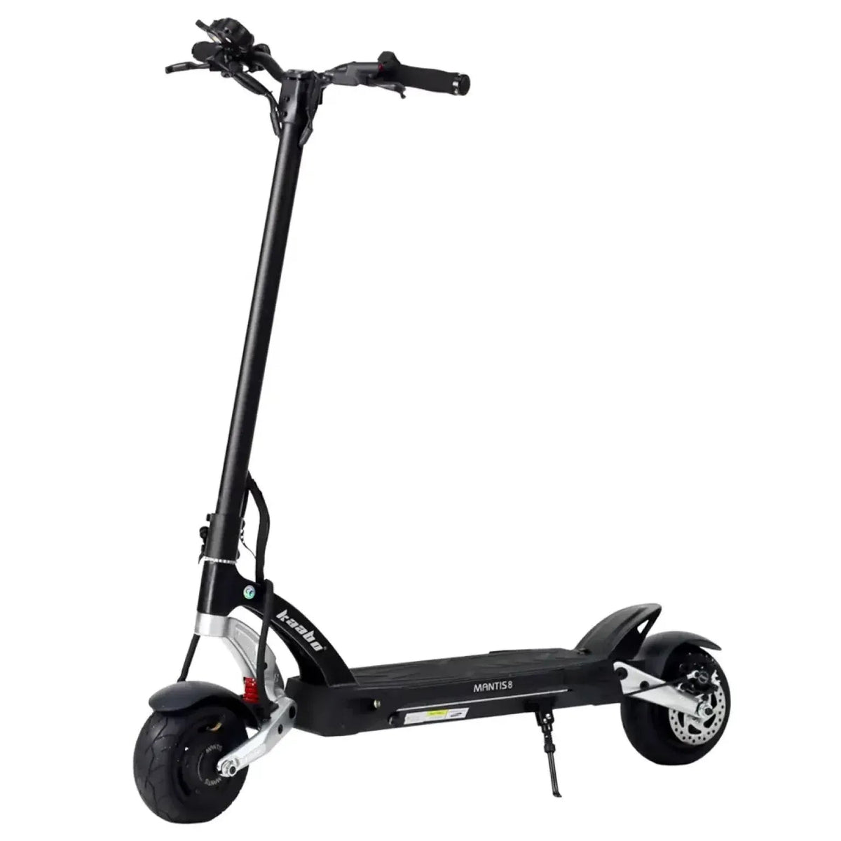 KAABO MANTIS 8 PLUS elsparkcykel snett framifrån från motsatt sida