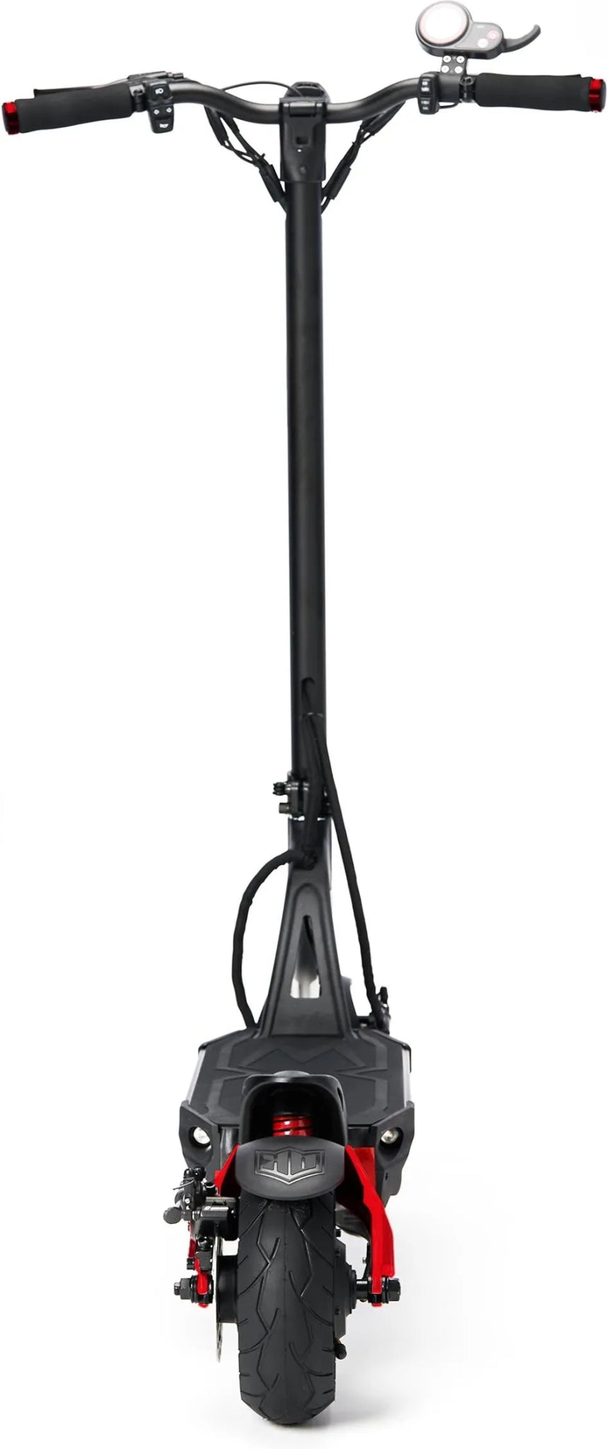 KAABO MANTIS 8 PLUS elsparkcykel rakt bakifrån i färgen röd