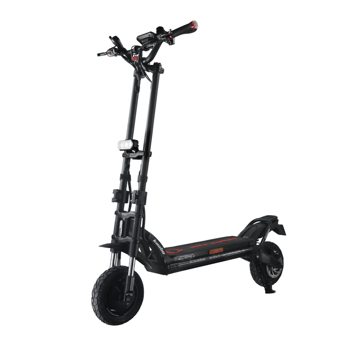 KAABO WOLF WARRIOR X MAX DGT elsparkcykel snett framifrån i färgen svart