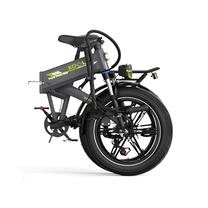 KOOLUX RK10 hopfällbar fatbike-elcykel snett bakifrån