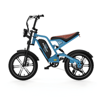KOOLUX X9 Mini fatbike-elcykel sedd från sidan i färgen blå