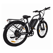 LOOKROAD L28 Max fatbike-elcykel snett framifrån i färgen grå