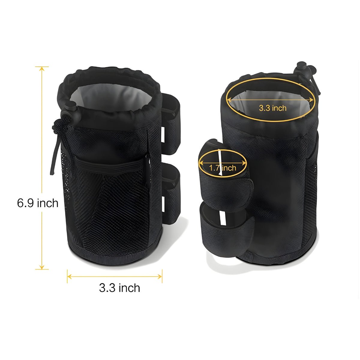 Multifunctional bottle holder in fabric