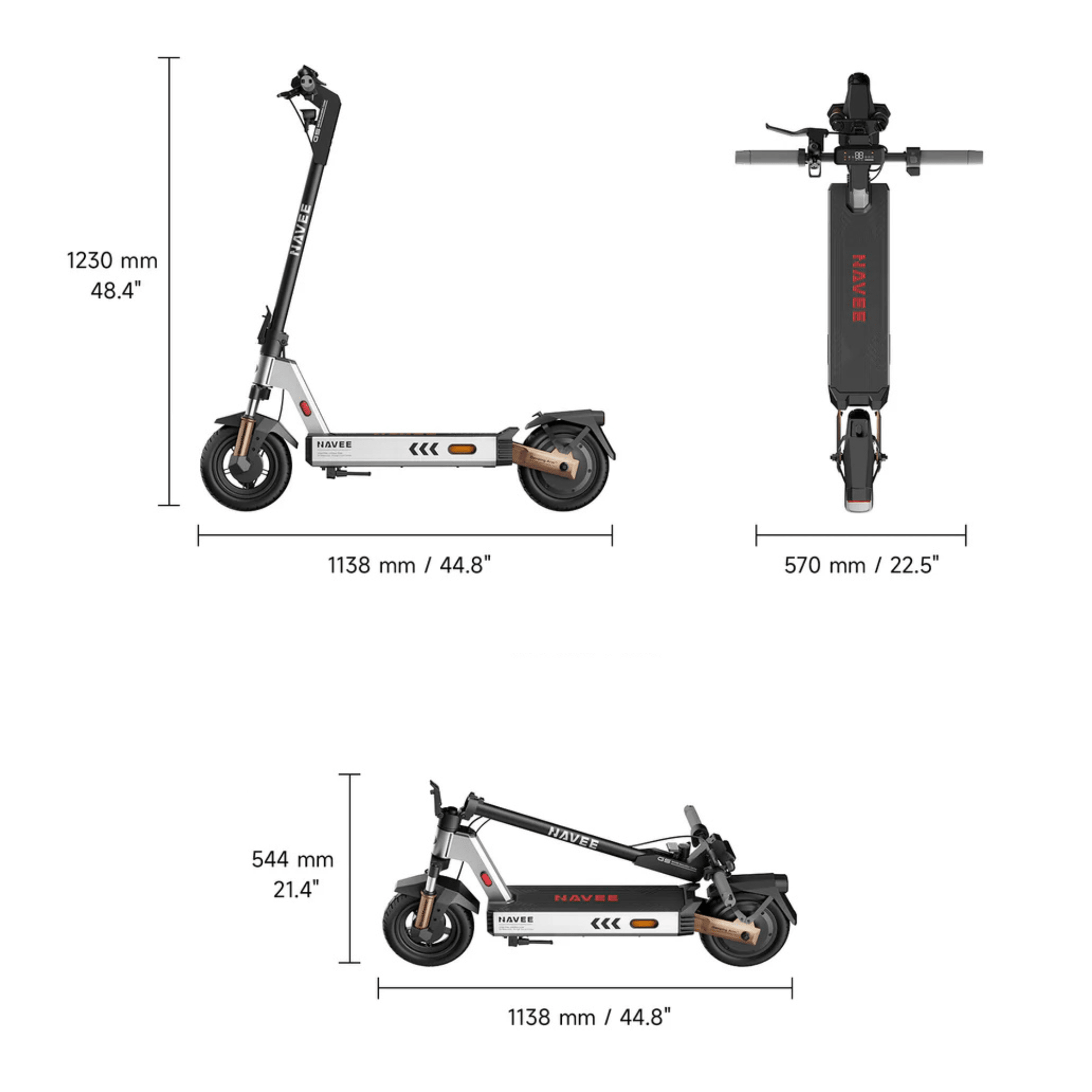 NAVEE G5 - Elsparkcykel - Wheelyshop