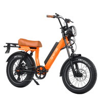 Onemile M40 PRO fatbike-elcykel snett framifrån i färgen orange