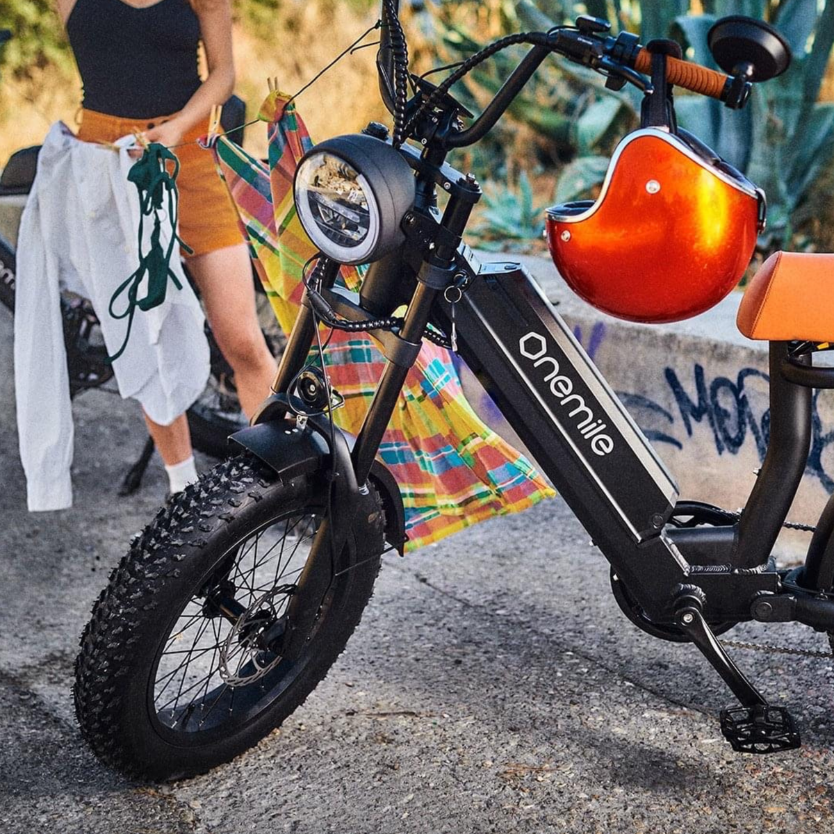 Detalj på Onemile M40 PRO fatbike-elcykel