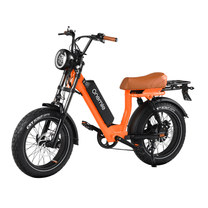 Onemile M40 PRO fatbike-elcykel snett framifrån i färgen orange