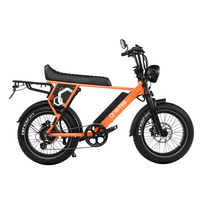 Onemile P40 Pro fatbike-elcykel sedd från sidan i färgen orange
