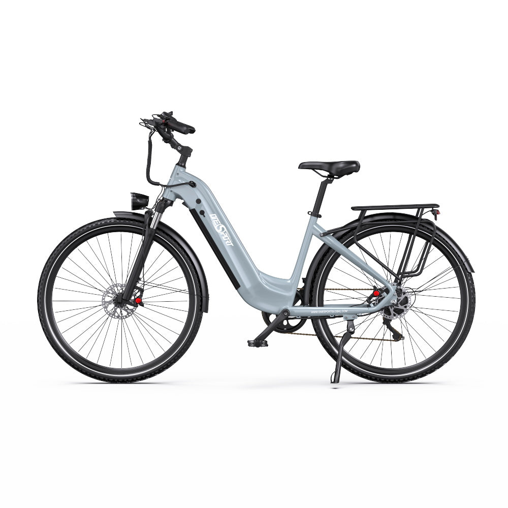 OneSport OT05 Pro elcykel sedd från sidan i färgen ljusblå