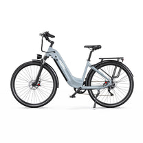 OneSport OT05 Pro elcykel sedd från sidan i färgen ljusblå