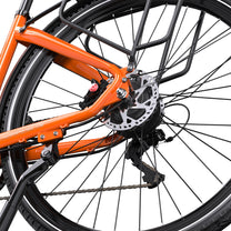Växlar och kedja på OneSport OT05 Pro bakifrån i färgen orange