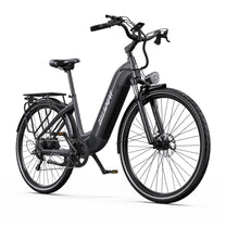 OneSport OT05 Pro elcykel snett bakifrån i färgen svart