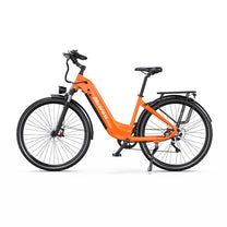 OneSport OT05 Pro elcykel sedd från sidan i färgen orange