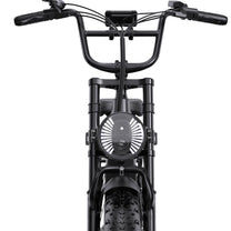 OneSport OT08 Pro fatbike-elcykel rakt framifrån i färgen grå