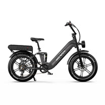 OneSport OT08 Pro fatbike-elcykel sedd från andra sidan i färgen grå