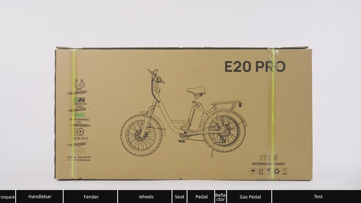 Urlife E20 Pro Electric Bike Unboxing and Installation Upgraded Foldable All-Terrain E-Bike