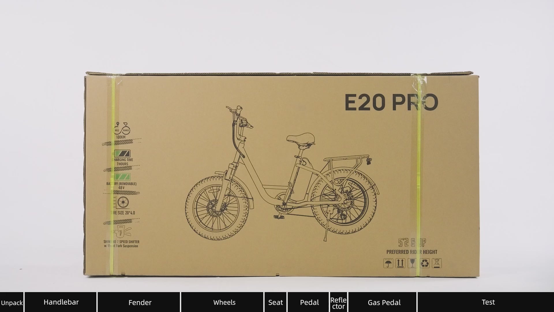 Urlife E20 Pro Electric Bike Unboxing and Installation Upgraded Foldable All-Terrain E-Bike